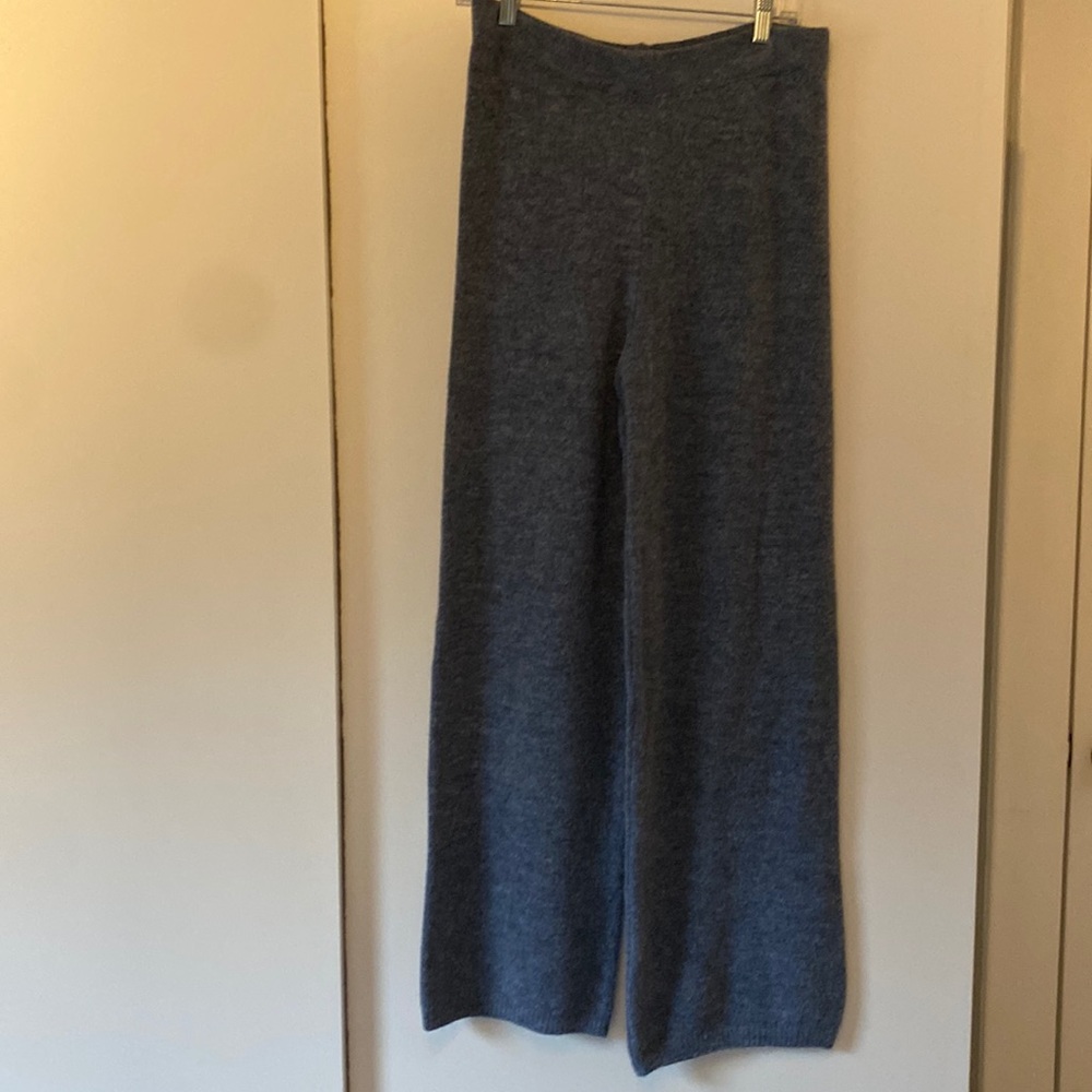 Mango size medium soft sweater pants. Dark blue/grey color. Runs long. NWT
